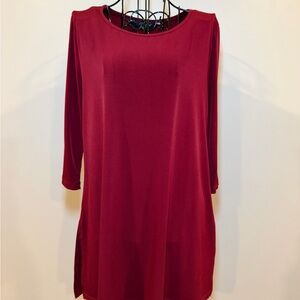 Charlie Paige Burgundy Tunic Top